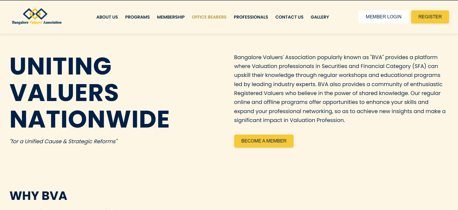 Valuers' Association Website
